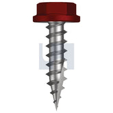 Hobsons - #10-12 x 20 Manor Red (Scoria) -Cl4 As3566 Type 17 Flanged Hex Head | Q519-Mr (Pack Of 1000)